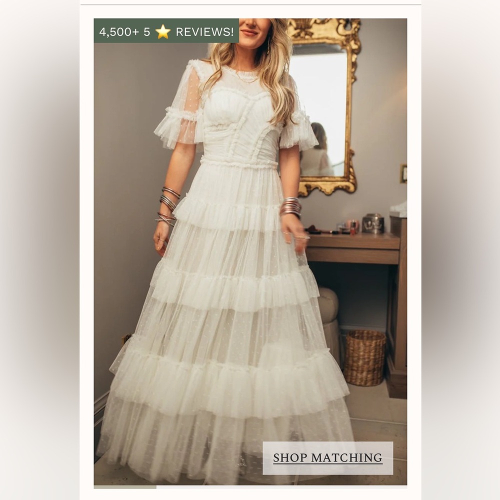 Whimsical White Tulle Dress by Ivy and Co.